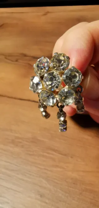 Anillo Swarovski Cristales Plata. Ajustable
