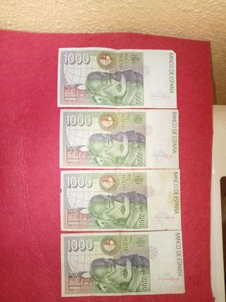 4 Billetes 1000 Pesetas Banco de España