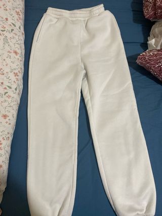 Pantalón de chándal blanco