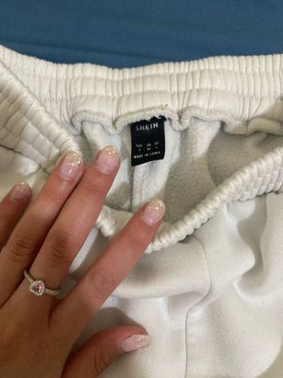 Pantalón de chándal blanco