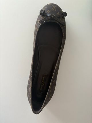 Manoletinas Louis Vuitton Marrón Beige
