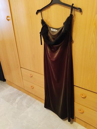 Vestido Shein verde oliva talla S