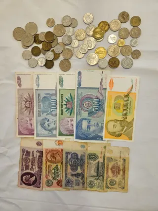 Lote Mixto Monedas y Billetes Época Comunista