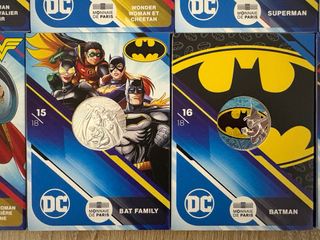 monedas plata DC Comics superheroes