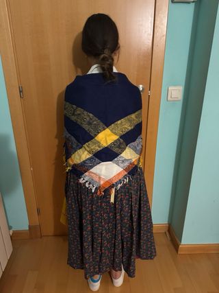 Vestido Baturra Niña Amarillo y Azul