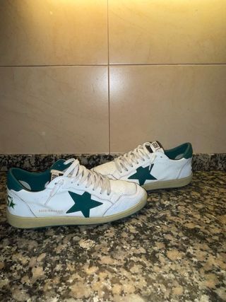 Golden Goose Ballstar Verde y Blanco