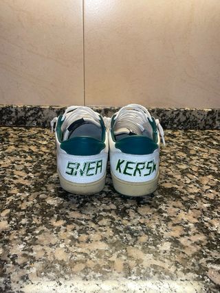 Golden Goose Ballstar Verde y Blanco