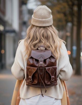 Mochila cuero pequeña Valle | 3 colores