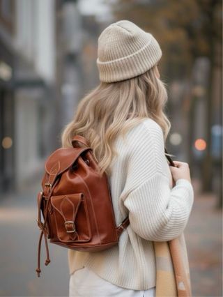 Mochila cuero pequeña Valle | 3 colores