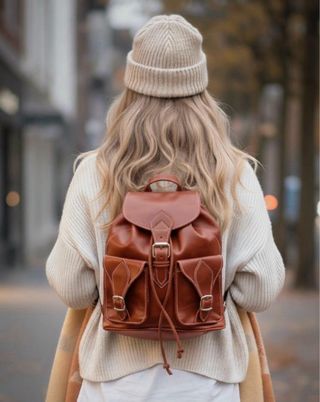 Mochila cuero pequeña Valle | 3 colores