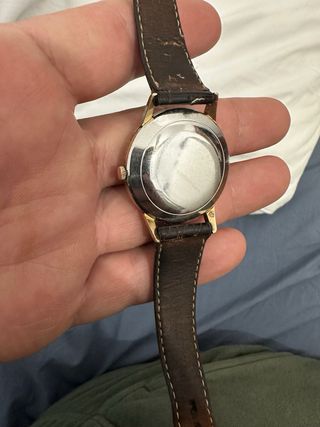 Reloj Eterna Automático Dorado Correa Marrón