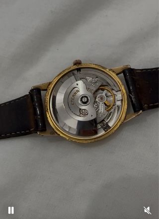 Reloj Eterna Automático Dorado Correa Marrón