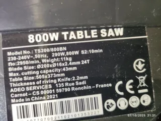 Mesa de corte 800W