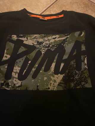 Sudadera Puma Negra y Verde Camuflaje para niños13