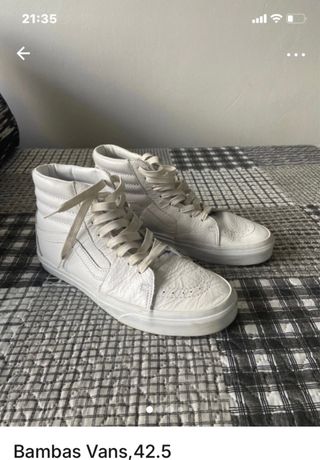 Bambas Vans Piel Blancas Talla 42.5