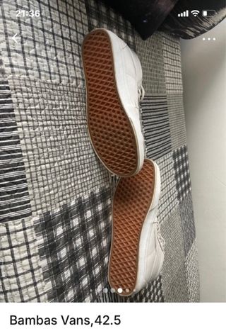Bambas Vans Piel Blancas Talla 42.5