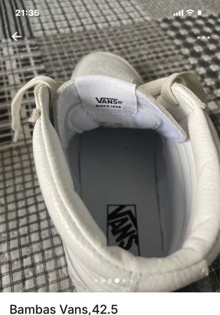 Bambas Vans Piel Blancas Talla 42.5