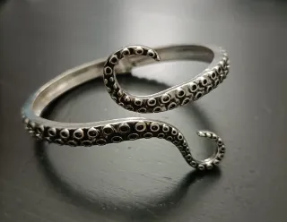 Pulsera Brazalete Tentáculos Plata