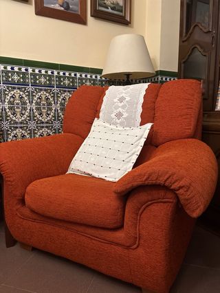 Sillones de salón naranjas