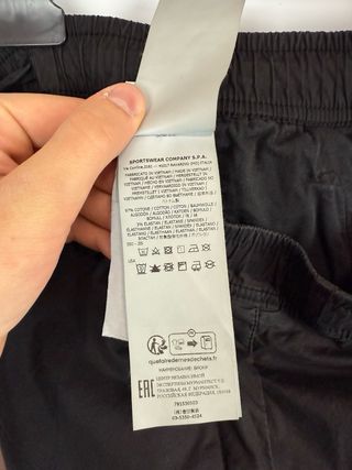 Black Stone Island cargo trousers