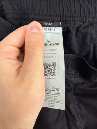 Black Stone Island cargo trousers