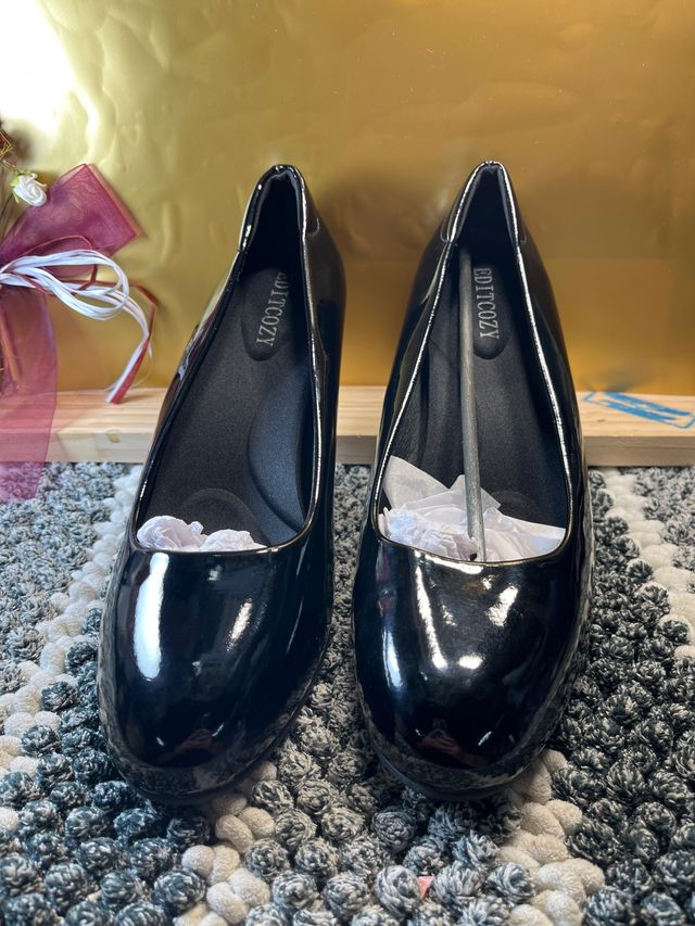 Zapatos charol negros talla 39