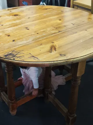 Mesa redonda rustica 
