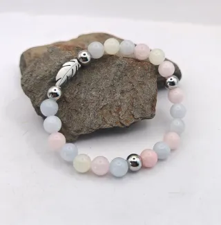 Pulsera mineral de Morganita