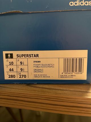Adidas Superstar Blancas Rojas Talla 42