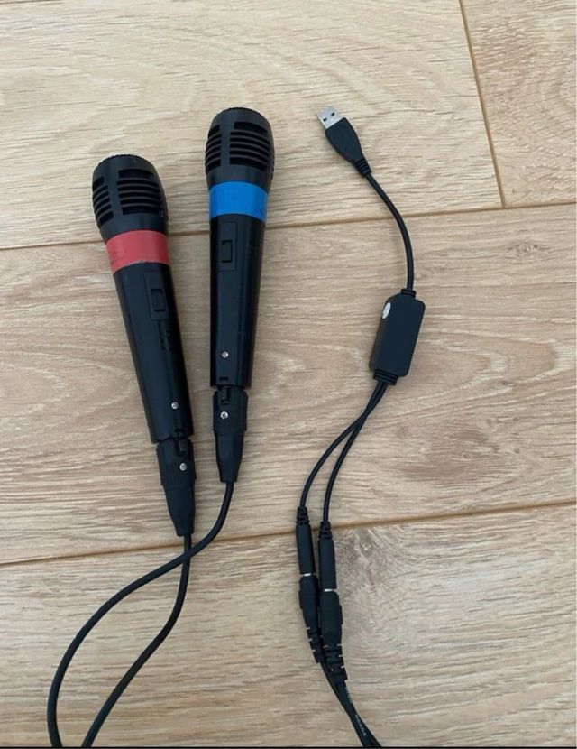Micrófonos + adaptador usb ordenador / wii / play