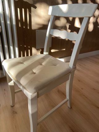 2 Sillas Comedor Ikea Cojines Beige. 