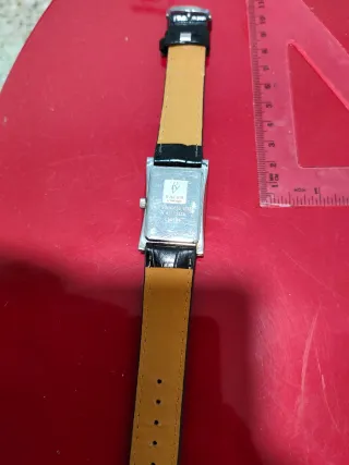 Reloj Racer Rectangular Negro y Plateado
