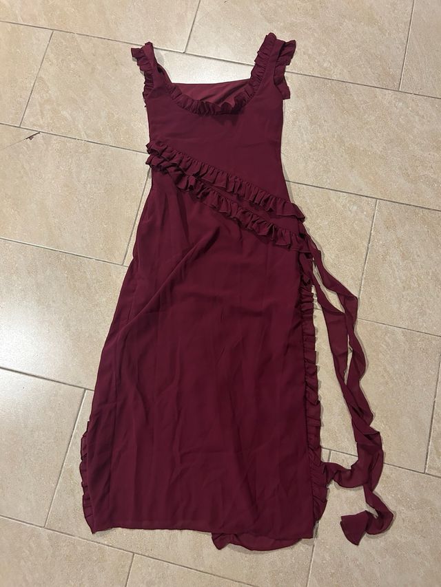 Vestido rojo con volantes
