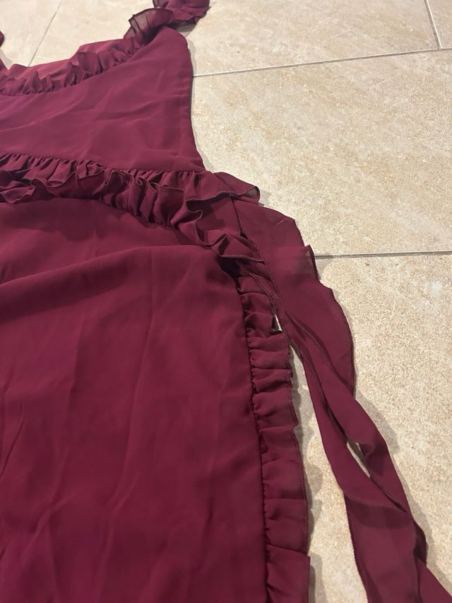 Vestido rojo con volantes