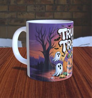 Taza Halloween “Truco o trato” – diseño exclusivo
