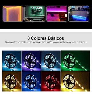 Tira LED 3m con Mando y Control por Sonido