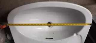 Lavabo de porcelana blanco