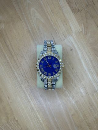 Reloj de Hombre Dorado y Azul