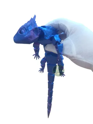 Lagartija dragón articulado azul