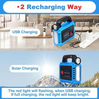 Linterna Solar Portátil Recargable NUEVA