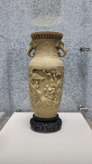 Jarrón Chino Tallado 