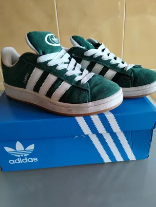 Zapatillas Adidas Campus Verdes Blancas