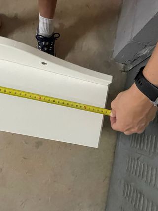 Estantería de pared madera blanca
