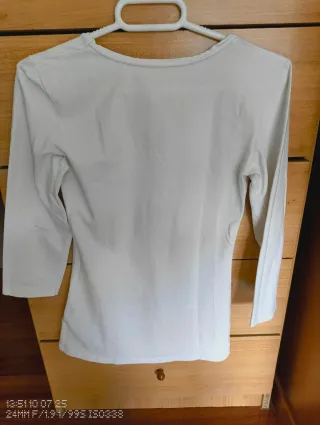 Camiseta manga francesa con pedrería
