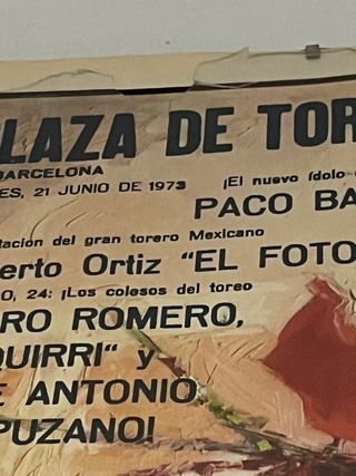 Carteles de Toros Monumental Barcelona 1978