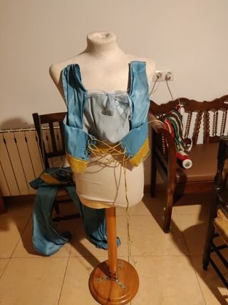 Disfraz árabe azul y dorado talla única