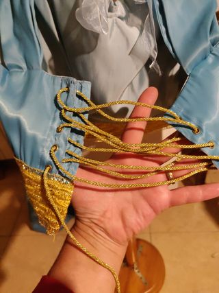 Disfraz árabe azul y dorado talla única