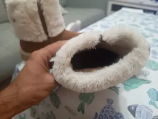 Botas niña borrego marrón con cremallera TALLA 33