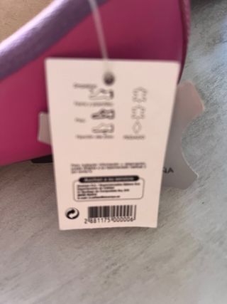 Manoletinas de piel rosa y morado