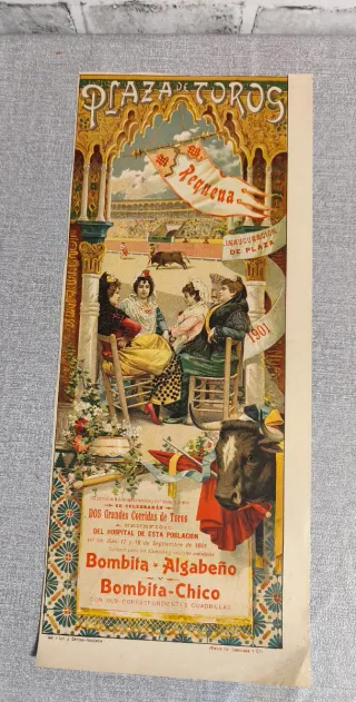 Cartel Toros Requena 1901 Inauguración